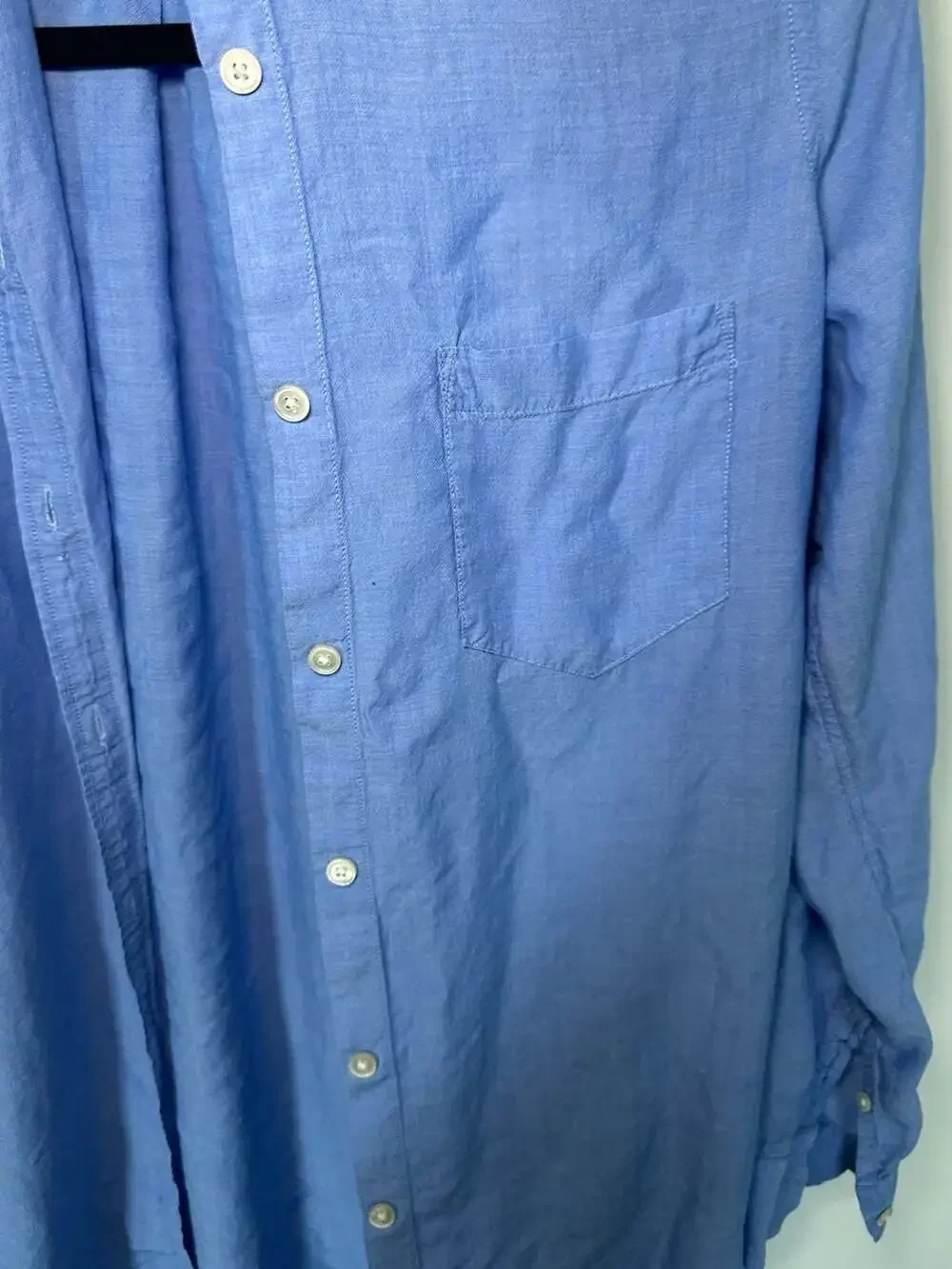 Banana Republic Soft Wash Tall M Blue Long Sleeve Button Down Shirt